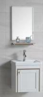Комплект мебели River Amalia 405BG тумба с раковиной, зеркало, алюминий,белый с бежевым