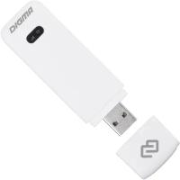 Модем Digma Dongle USB Wi-Fi Firewall (DW1961) белый