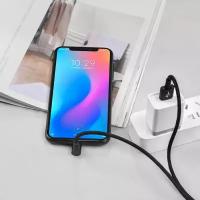 Кабель для зарядки и передачи данных угловой для Micro-USB, 1,2м, ток 2А, под прямым углом BOROFONE BU6