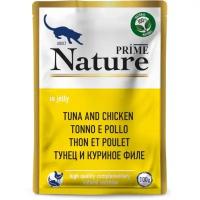 PRIME NATURE 100гр Корм для кошек Тунец и куриное филе (пауч)