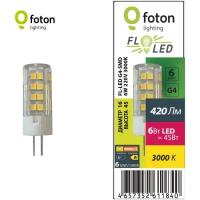 Светодиодная лампа Foton Lighting FL-LED G4-SMD 6W 220V 3000К G4 420lm 16*45mm