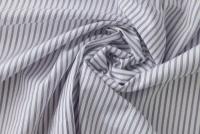 Ткань рубашечный хлопок белый в фиолетовую полосочку и жаккардовый рисунок