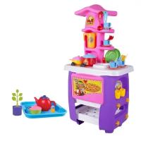 Кухня игровая Zarrin Toys Hut Kitchen, 45 предметов, цвет фиолетово-розовый (M10-1)