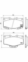 К-т торм. колодок Fr Toyota, VW Taro Brembo P83009