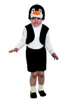 Детский карнавальный костюм Карнавалофф Пингвинчик с жилетом плюш, рост 92-116 см (единый размер)