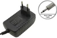Адаптер (блок) питания 12V, 0.3A - 0.5A, Jack 3.5mm 2 контакта (1610800, AD-1230, JRA-1210, PN-1230), для металлодетектора Garrett Super Scanner и др