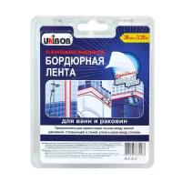 Лента бордюрная д/ванн и раковин Unibob 60мм х 3,35м 371110