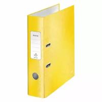 Папка-регистратор Leitz 10050016, A4, 80мм, картон ламинированный, желтый
