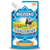 Молоко цельное сгущенное с сахаром Алексеевское, 270г дойпак