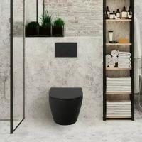 Унитаз подвесной BelBagno Colorato Nero BB062CHR-MB