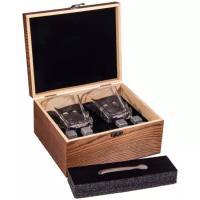 Подарочный набор для виски VIRON 58711 на 2 персоны в дерев. коробке 19*19*11см