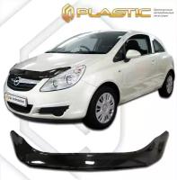 Дефлектор капота для Opel Corsa 3 Door 2007-2011 Classic черный