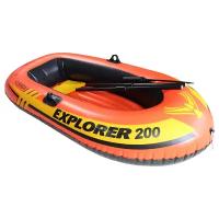 INTEX Лодка Explorer 200, 2 местная, 185 х 94 х 41 см, от 6 лет, до 95 кг, вёсла, насос, 58331NP INTEX