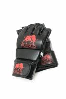 Перчатки ММА Buffalo кожаные Black/Red