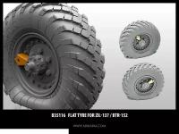 35116 Набор спущенных колес для ЗиЛ-157 / БТР-152 (2шт) включает фототравление для моделей Трумпетер