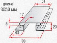 H-профиль (соединительный), фурнитура к сайдингу Альта-Профиль