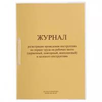 Журнал регистрации инструктажа на рабочем месте 32 л сшивка/пломба/обл ПВХ 130202 (1)