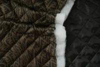 Ткань коричневая стеганная плащевка с рисунком в 3 отрезах: 2.7м, 1.8м и 1.5м