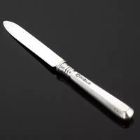 Нож для писем с гранёной рукоятью, медный сплав, серебрение, фирма 