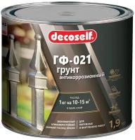 Декоселф грунтовка ГФ-021 красно-коричневая (1,9кг) / DECOSELF грунт антикоррозийный ГФ-021 красно-коричневый (1,9кг)