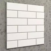3D панель Bianco mattoni (Кирпич) 500х500х14мм, 8шт, 2 м2