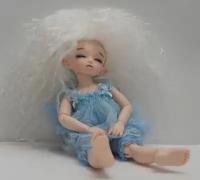 Спящее лицо Fairyland LittleFee Chiwoo Elf Boy Blue Sylph Sleeping Face (С макияжем для куклы Фейриленд ЛитлФи Чиву Эльф мальчик Голубой Сильф)