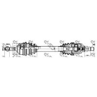 Привод в сборе PEUGEOT 206 1.1-1.6 98- лев. GSP 210043