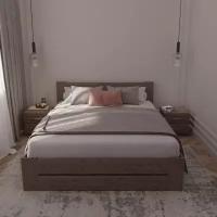 Двухспальная Кровать деревянная ммк-древ Модерн 200*200 см