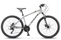 Горный велосипед Stels Navigator 590 D 26 K010, год 2021, цвет Серебристый-Зеленый, ростовка 18