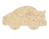 Деревянный пазл головоломка Машина алфавит раскраска Детская Логика