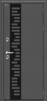 Входная стальная дверь Thermo Bravo T 111.Б22, в цвете Антик Серебро/Wenge Veralinga / Black Star Браво Размер 205*96