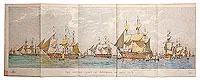 Британский флот в Спитхэде в июле 1853 года (ксилография, 1853 год, Англия)