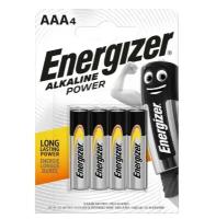 Батарейка Energizer Alkaline power LR03 AAA BL4, упаковка 4 шт