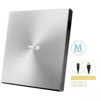 Привод DVD-RW Asus SDRW-08U9M-U серебристый USB slim ultra slim M-Disk Mac внешний RTL