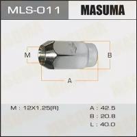 Гайка колесная Masuma MLS-011, закрытая, для Nissan, M12x1.25(R), длина 42мм, коническая посадка, под ключ 21мм, 1 шт