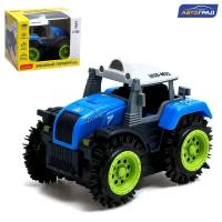 Автоград Трактор-перёвертыш «Хозяин фермы», работает от батареек, цвет синий