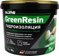 Глимс ГринРесин гидроизоляция эластичная на водной основе (7кг) / GLIMS GreenResin гидроизоляционная мастика на водной основе эластичная (7кг)