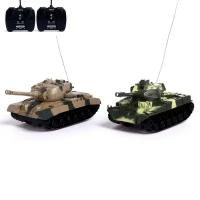Машины Без бренда Танковый бой «Военная стратегия», на радиоуправлении, 2 танка, свет и звук