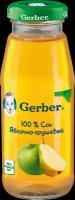 Сок GERBER Яблочно-грушевый осветленный, с 4 месяцев, 175мл