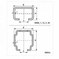 Профиль монтажный Walraven BIS RapidRail WM0 (pg) 6505000, 27x18х1,2х2000м