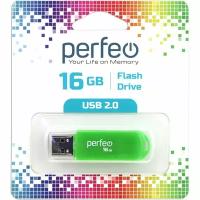 Флешка 16GB USB2 Perfeo C03 Green