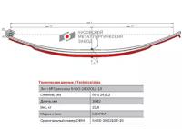 Лист №3 Рессора передняя для грузовиков производства ПАО КамАЗ 5460, 6460 3 листа