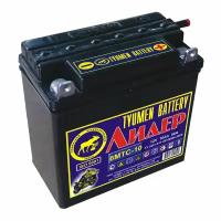 Аккумулятор для мотоцикла и скутера Tyumen Battery Лидер 12V 10 А/ч 50 А обр. пол. с/зар. без эл. (140х77х135) 6МТС-10