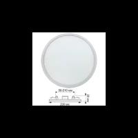 Светодиодный светильник даунлайт круглый Ecola LED downlight встраиваемый без рамки любое отверстие d55-100 18W 4200K 4K Круг 120x20 DARV18ELC