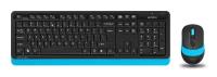Клавиатура мышь A4Tech Fstyler FG1010 клавчерныйсиний мышьчерныйсиний USB беспроводная Multimedia