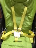 Пятиточечный ремень безопасности на стульчик и коляску, Цвет лямок Жёлтый
