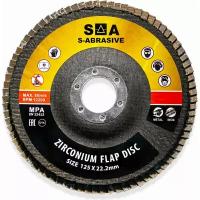 Сегмент-Абразив Лепестковый диск S-ABRASIVE T29 125x22,2, P60(коническая) 7930091773015