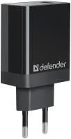 Defender Зарядное устройство Defender UPA-101 83573, 1xUSB 3.0A, QC3.0, (3000 мА) черный (ret)