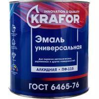 Универсальная атмосферостойкая эмаль Krafor ПФ-115 серая 2.7 кг 6 26060