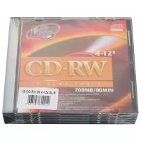 VS Диск CD-RW VS, 700Mb, 4-12x, VSCDRWSL501